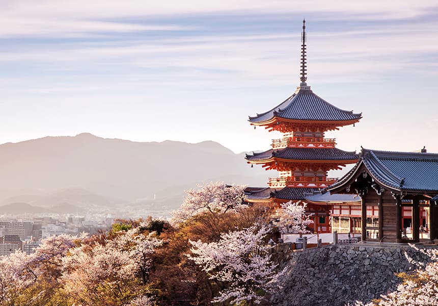 Bức tranh mùa xuân của chùa Kiyomizu
